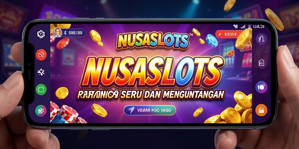 Tangkapan layar gameplay NUSASLOTS dengan mesin slot menarik.