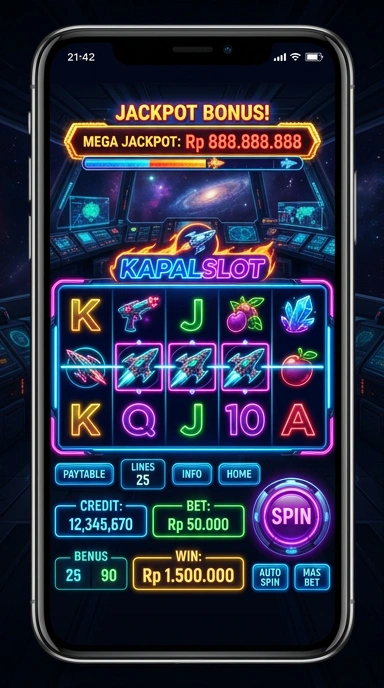 Screenshot aplikasi kapalslot yang menunjukkan fitur unggulan.